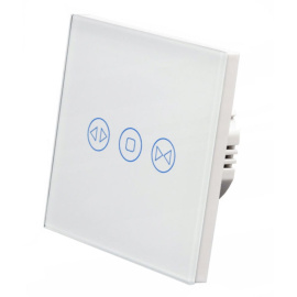 Skleněný dotykový vypínač pro rolety WIFI - bílý