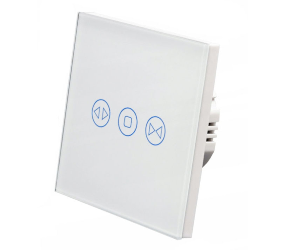 Skleněný dotykový vypínač pro rolety WIFI - bílý