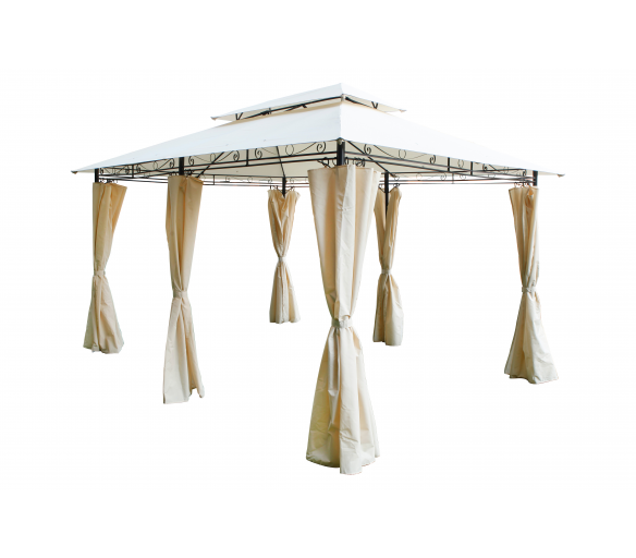 Linder Exclusiv Zahradní altán MC3644 Béžový 4x3m se 6 bočními stěnami