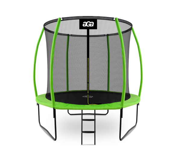 Aga SPORT EXCLUSIVE Trampolína 250 cm Světle zelená + ochranná síť + žebřík