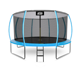 Aga SPORT EXCLUSIVE Trampolína 366 cm Světle modrá + ochranná síť + žebřík
