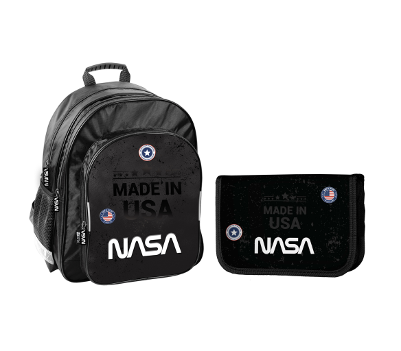 Paso Školní set tříkomorový batoh + penál Nasa