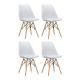 Aga 4x Jídelní židle MR2035 Bílá