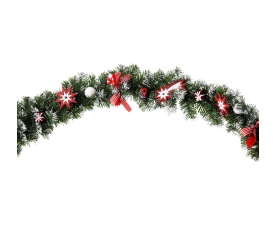 Aga Vánoční girlanda s ozdobami 180 cm Červeno-bílá