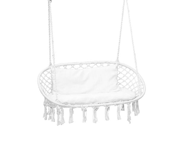 Linder Exclusiv Dvojité závěsné houpací křeslo Bílé