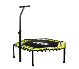 Aga FITNESS Trampolína 130 cm Žlutá + madlo