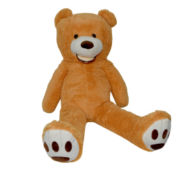 Aga4Kids Plyšový medvěd 130 cm Světle hnědý s tlapkami DZ814