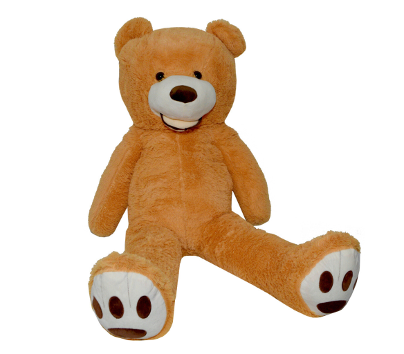 Aga4Kids Plyšový medvěd 130 cm Světle hnědý s tlapkami DZ814