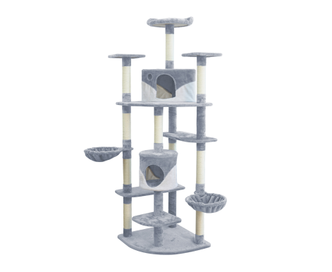 Aga Škrabadlo pro kočky 200 cm Šedobílé