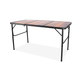 Aga Skládací kempingový stolek 120x60x37/66 cm Hnědý 2DAZ527 - II. JAKOST
