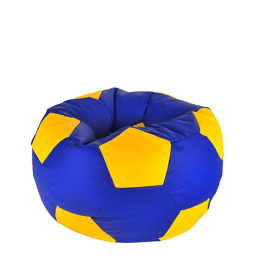 Aga Sedací pytel BALL XXXL Tmavě Žlutá - Modrá