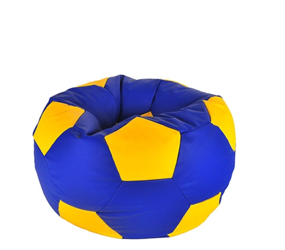 Aga Sedací pytel BALL XXXL Tmavě Žlutá - Modrá