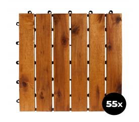 Linder Exclusiv Akáciové terasové dlaždice 30x30 cm 55 ks