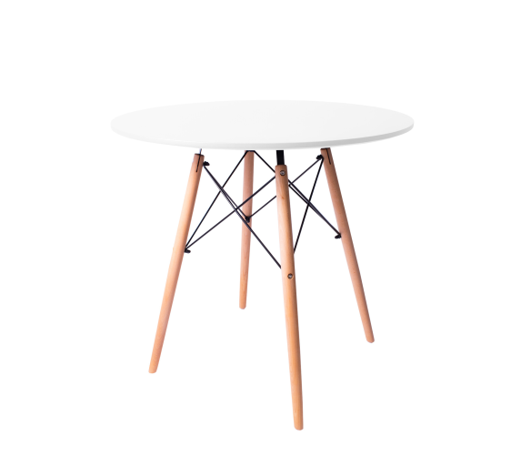 Aga Jídelní stůl 80 cm Bílý 2DAZ699 - II. JAKOST