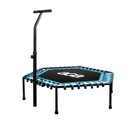 Aga FITNESS Trampolína 130 cm Světle modrá + madlo