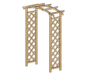 Aga Zahradní pergola s obloukem 221,5x52x130 cm - II. JAKOST