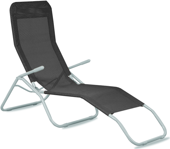 Aga Zahradní lehátko SIESTA Tmavě šedé