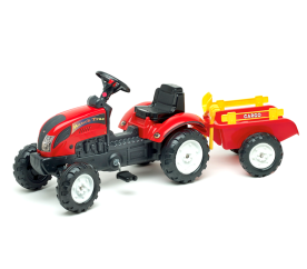 Falk Šlapací traktor RANCH TRAC Red 2051C + vlečka