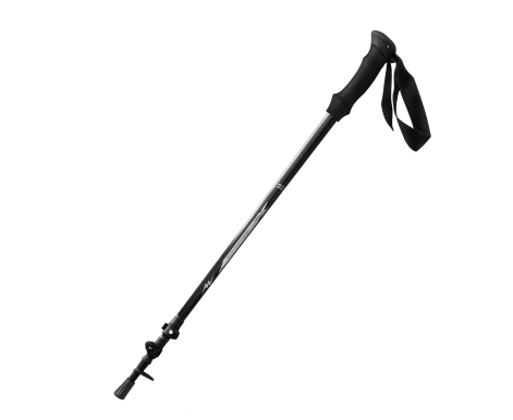 Aga Karbonová trekingová hůl 61–135 cm Černá