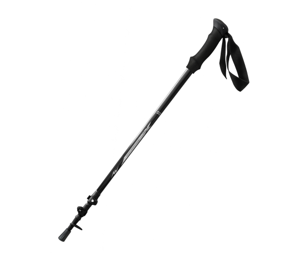 Aga Karbonová trekingová hůl 61–135 cm Černá