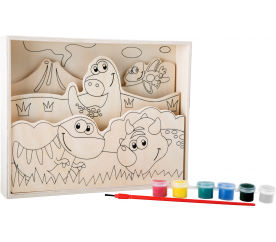 Small Foot Dřevěný barevný obrázek můj první dinosaurus