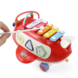 Aga4Kids Interaktivní letadlo s xylofonem Červené