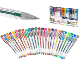 Aga Barevné třpytivé gelové propisky sada 25ks