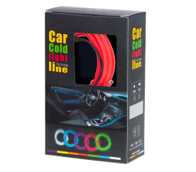 LED ambientní osvětlení do auta / auto USB / 12V páska 3m červená