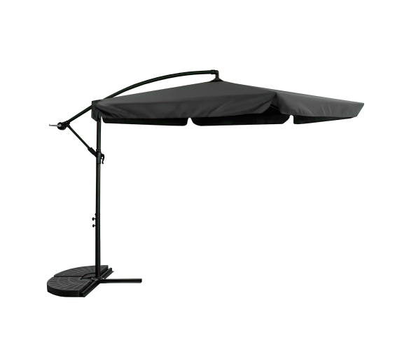 Aga Zahradní slunečník konzolový 300 cm Tmavě šedý