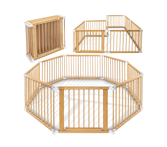 Kiduku Dětská ohrádka 7,2 m Přírodní/Bílá