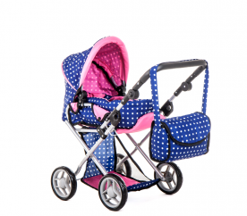 Doris Kočárek pro panenky 9346/L Blue Pink