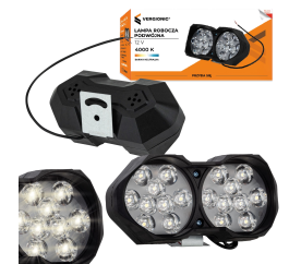 LED dvojitá pracovní lampa do auta 12W 12V