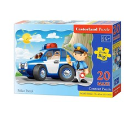CASTORLAND puzzle 20 MAXI dílků - Policejní hlídka