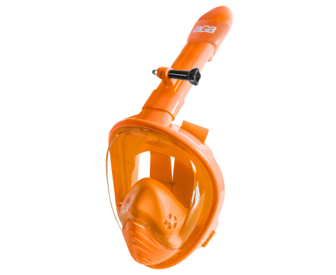 Aga Dětská celoobličejová šnorchlovací maska XS Oranžová