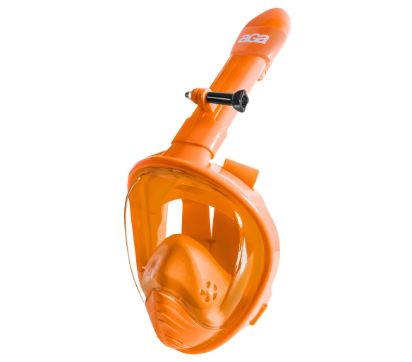 Aga Dětská celoobličejová šnorchlovací maska XS Oranžová