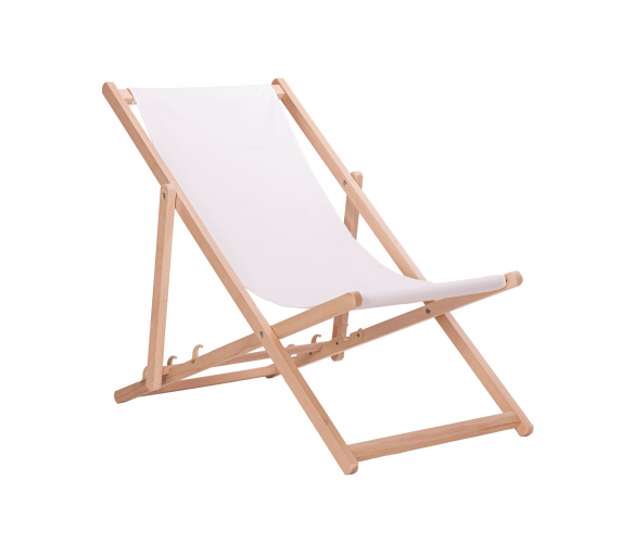 Aga Dřevěné skládací lehátko Bílé