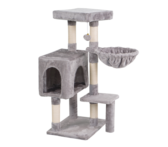 Aga Škrabadlo pro kočky 36x45x90 cm Šedé