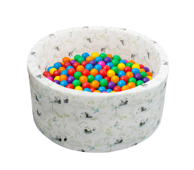 Aga Suchý bazén 90x40 cm s míčky Panda