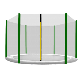 OUTLET Aga Ochranná síť 250 cm na 6 tyčí Black net / Dark Green