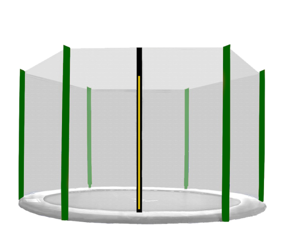 OUTLET Aga Ochranná síť 250 cm na 6 tyčí Black net / Dark Green