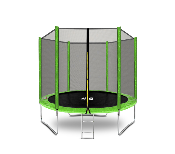 Aga SPORT TOP Trampolína 250 cm Světle zelená + ochranná síť + žebřík