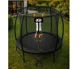 Aga SPORT EXCLUSIVE Trampolína 250 cm Černá + ochranná síť + žebřík - II. JAKOST