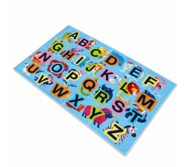 Aga4Kids Dětský koberec s abecedou a zvířátky 100×50 cm