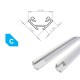 Hliníkový Profil pro LED pásky C Rohový Lakovaný bílý 1m
