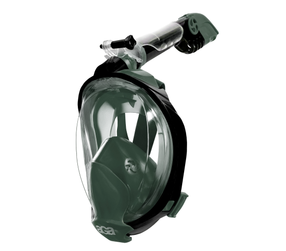 Aga Celoobličejová šnorchlovací maska S/M Tmavě zelená