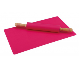 Vál silikonový s válečkem, růžová - Renberg