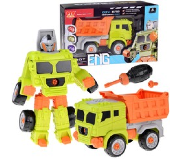 Super stavební vozidlo auto-robot 2v1 sklápěč ZA4704 B univerzální