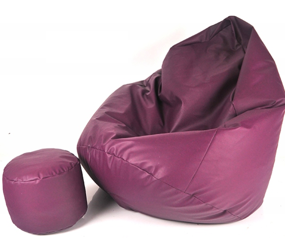 Aga Sedací vak XXXL + podnožník Švestkový