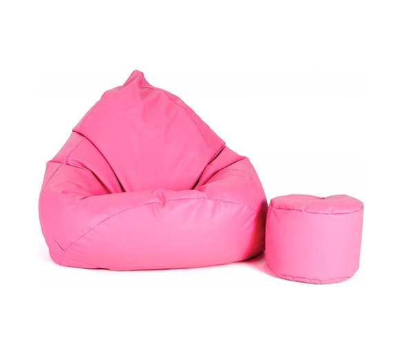 Aga Sedací vak XXXL + podnožník Růžový