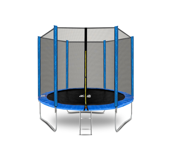 Aga SPORT TOP Trampolína 250 cm Modrá + ochranná síť + žebřík